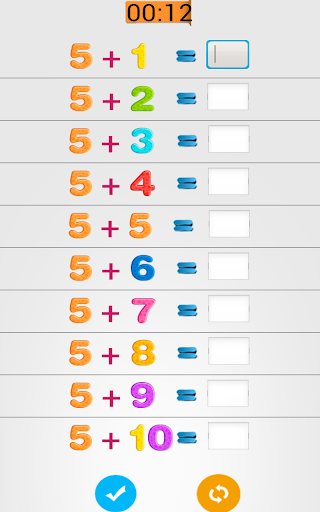 Addition Tables & Exercises - Image screenshot of android app