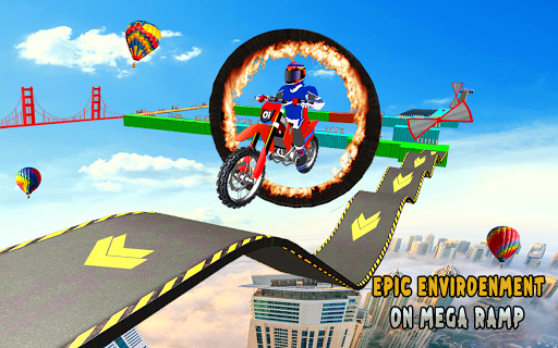 Ramp Bike Impossible Racing Game - Gameplay image of android game