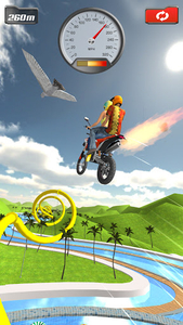 Green motorcycle game jumping on ramps Motorbike motocross track and race  games 