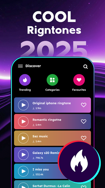 Cool Ringtones ۲۰۲۵ - عکس برنامه موبایلی اندروید