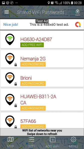WiFi Passwords Map - Image screenshot of android app