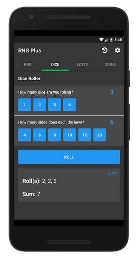 Random Number Generator Plus - عکس برنامه موبایلی اندروید