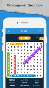 Infinite Word Search Puzzles - Gameplay image of android game