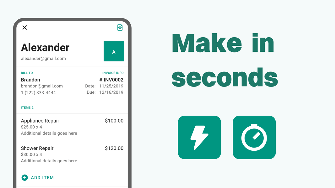 Invoice Maker & Template - عکس برنامه موبایلی اندروید