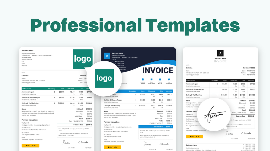 Invoice Maker & Template - عکس برنامه موبایلی اندروید