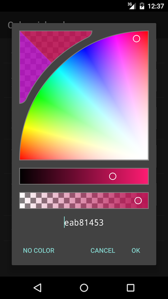 HSV-Alpha Color Picker Demo - عکس برنامه موبایلی اندروید