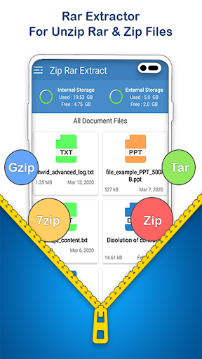 RAR File Extractor - عکس برنامه موبایلی اندروید