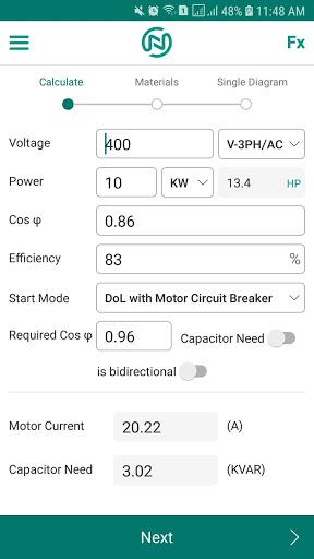 motor calculator - Image screenshot of android app