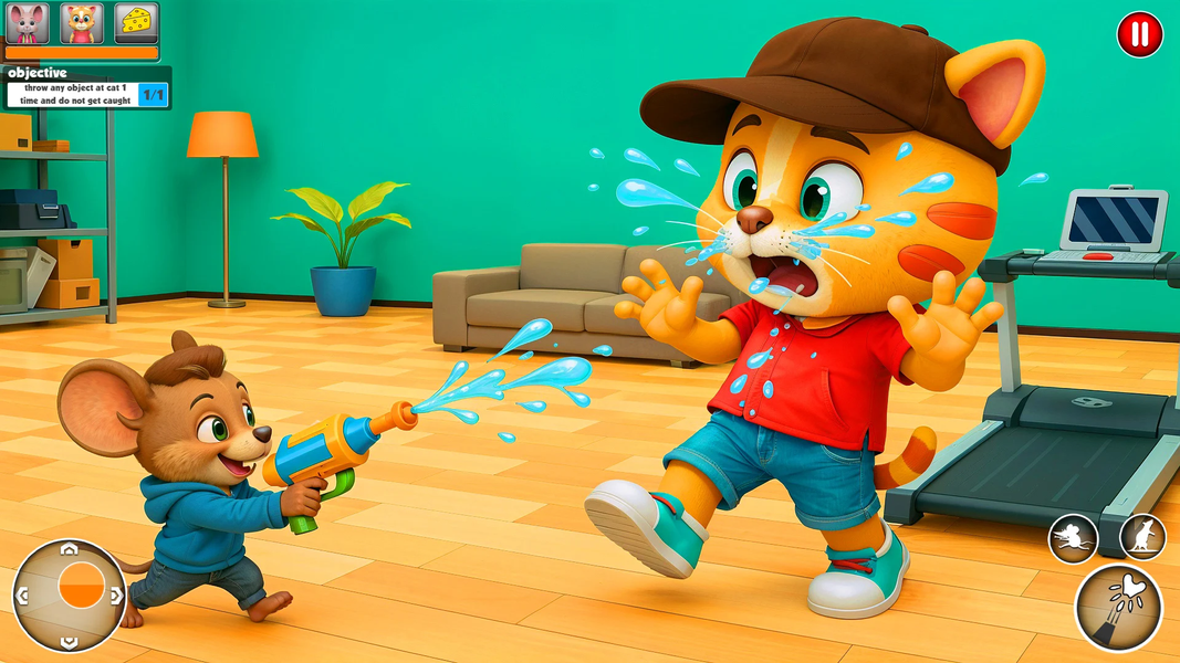 Rat vs Cat: House Chaos - Gameplay image of android game