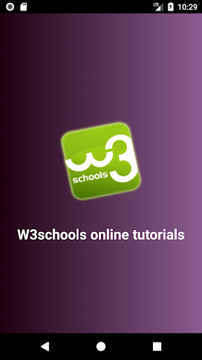 w3schools online tutorials - Image screenshot of android app