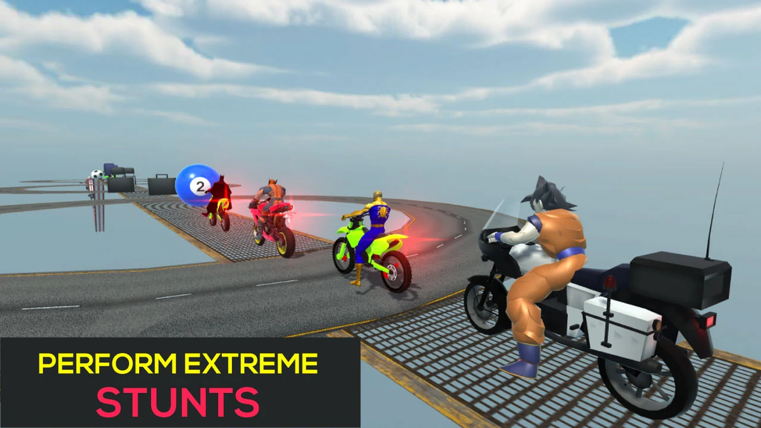 Superheroes Bike Stunt Racing - عکس بازی موبایلی اندروید