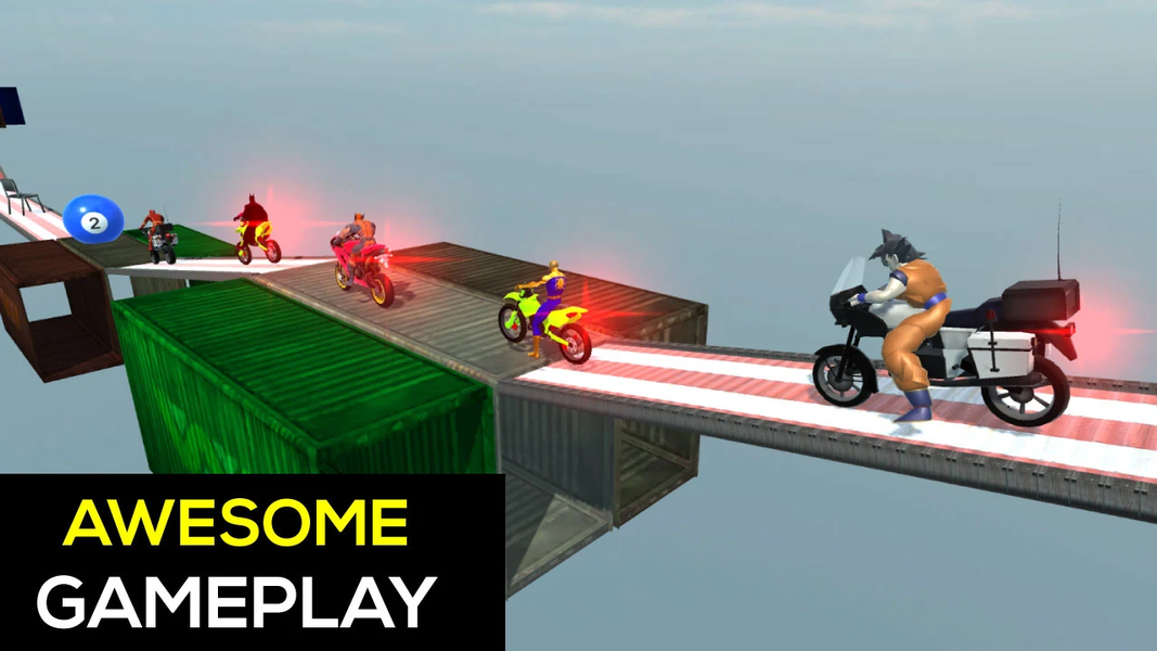 Superheroes Bike Stunt Racing - عکس بازی موبایلی اندروید