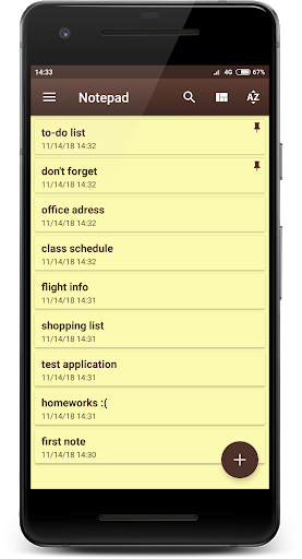 Notepad - عکس برنامه موبایلی اندروید