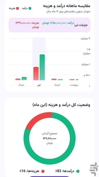 حسابداری بده بستون - عکس برنامه موبایلی اندروید