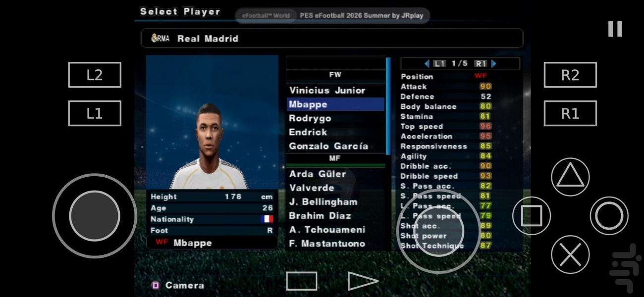 بازی فوتبال 26efootball غیر رسمی - Gameplay image of android game