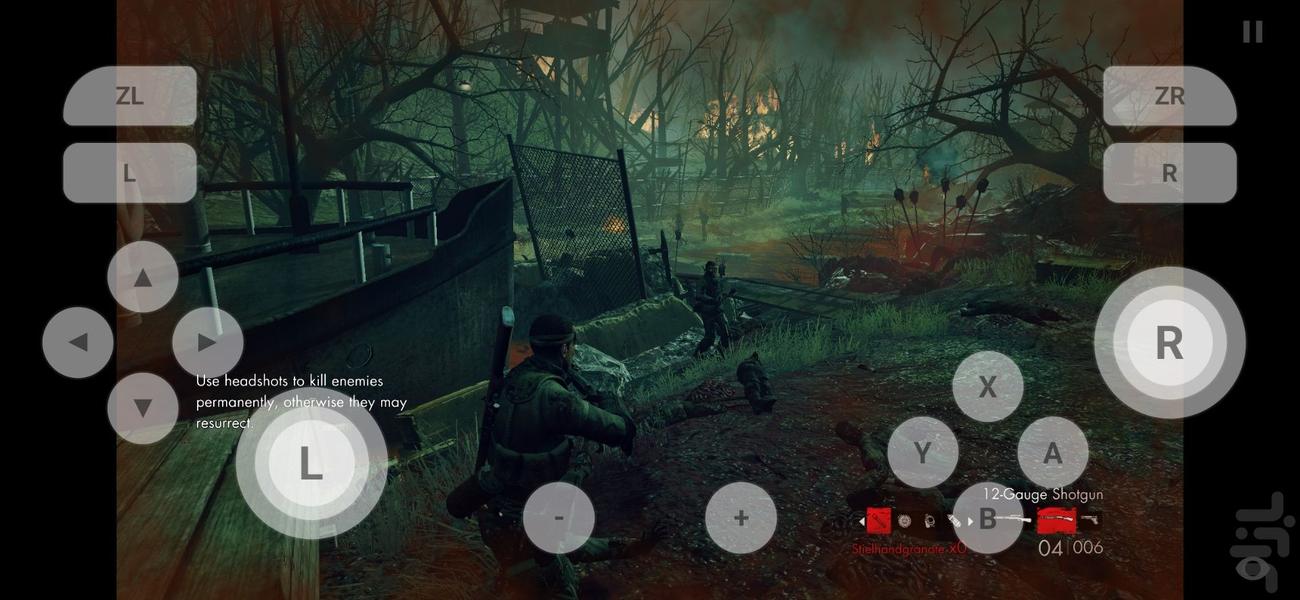 بازی سه گانه ارتش زامبی ها - Gameplay image of android game