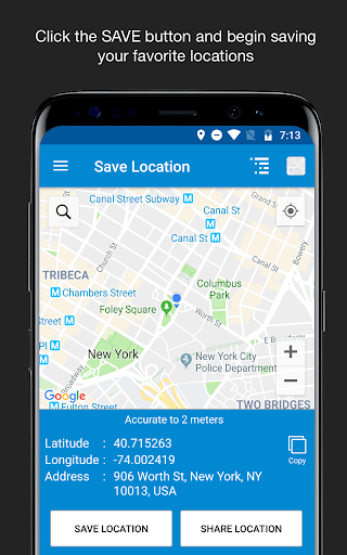 Save Location GPS - عکس برنامه موبایلی اندروید