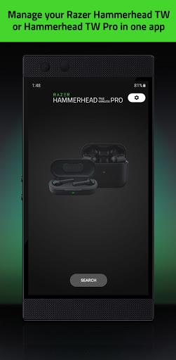 Razer Hammerhead True Wireless - عکس برنامه موبایلی اندروید