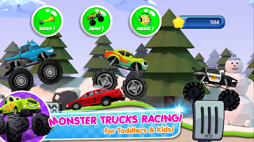 Monster Trucks Game for Kids 2 - Gameplay image of android game