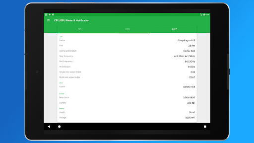 CPU/GPU/Battery Monitor & Noti - عکس برنامه موبایلی اندروید