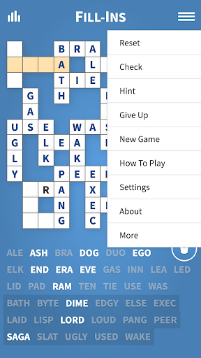 Fill-Ins · Word Fit Puzzles - Gameplay image of android game