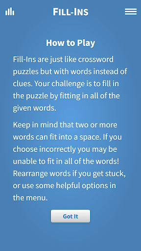 Fill-Ins · Word Fit Puzzles - عکس بازی موبایلی اندروید