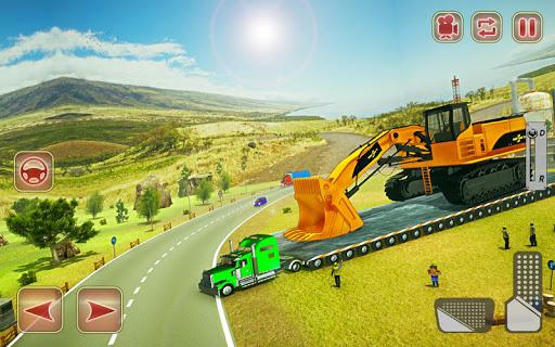 Construction Trucks & Heavy Excavator Transporter - Gameplay image of android game