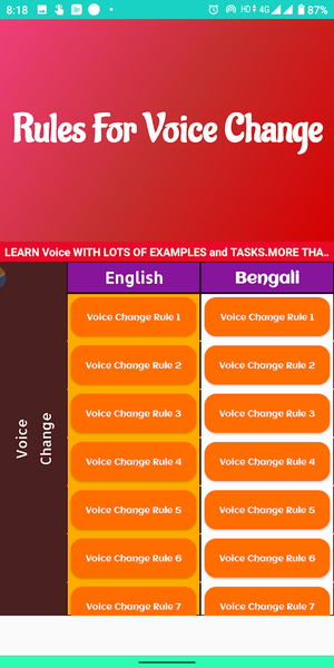 active to passive voice conver - عکس برنامه موبایلی اندروید