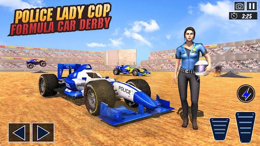 Police Formula Car Derby Games - Gameplay image of android game
