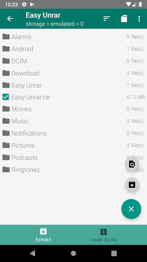 Easy Unrar, Unzip & Zip - Image screenshot of android app