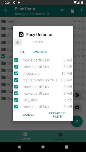 Easy Unrar, Unzip & Zip - Image screenshot of android app