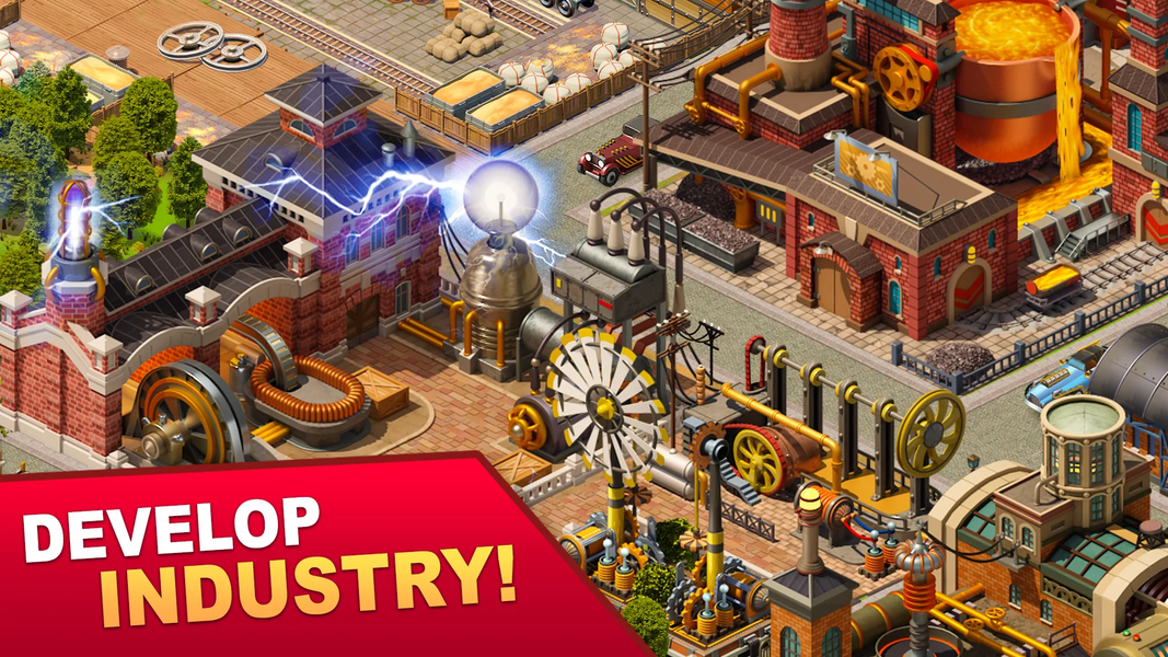 Steam City: Town building game - عکس بازی موبایلی اندروید