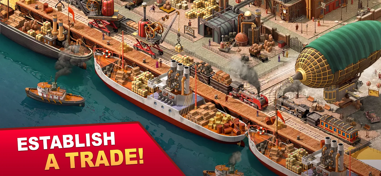 Steam City: Town building game - عکس بازی موبایلی اندروید