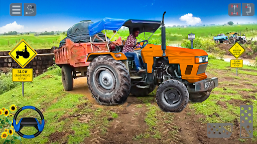 Farming Tractor Trolley Sim 3D - Gameplay image of android game