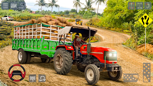 Farming Tractor Trolley Sim 3D - Gameplay image of android game