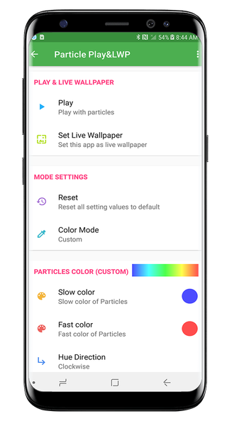Particle Live Wallpaper n Play - عکس برنامه موبایلی اندروید