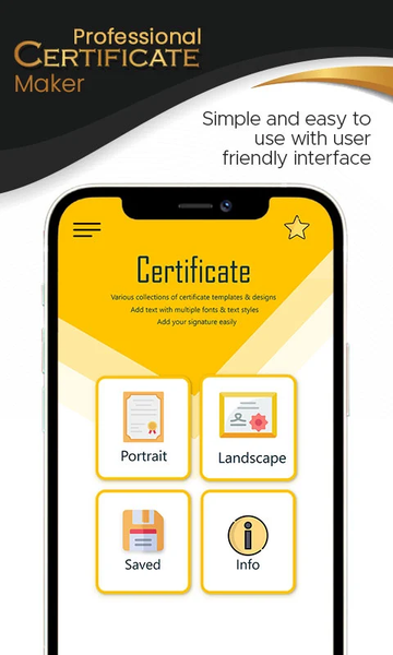 Professional Certificate Maker - عکس برنامه موبایلی اندروید