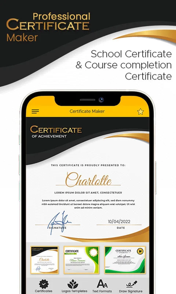 Professional Certificate Maker - عکس برنامه موبایلی اندروید
