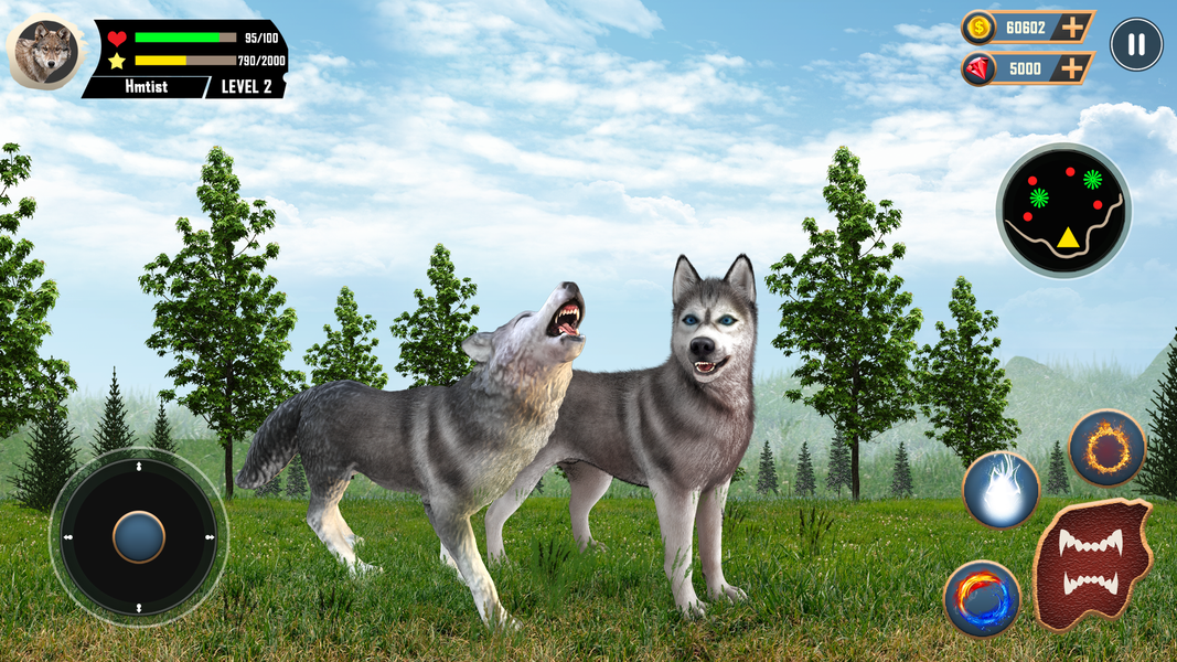 Wild Wolf Simulator Games ۳d - عکس بازی موبایلی اندروید