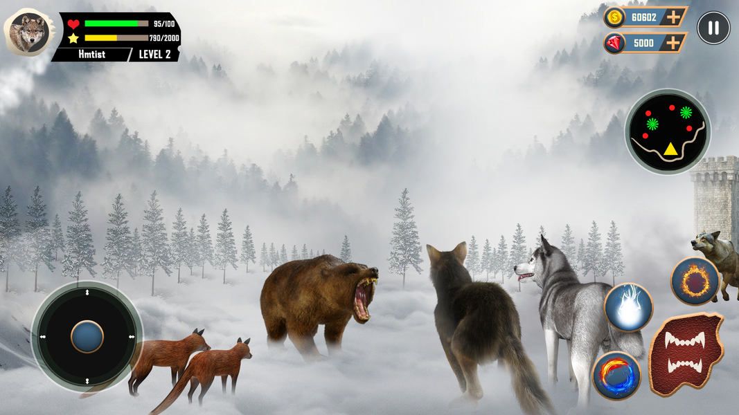 Wild Wolf Simulator Games ۳d - عکس بازی موبایلی اندروید
