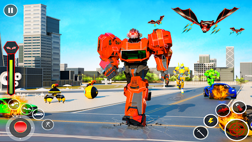 Flying Bat Robot Bike Game - Image screenshot of android app