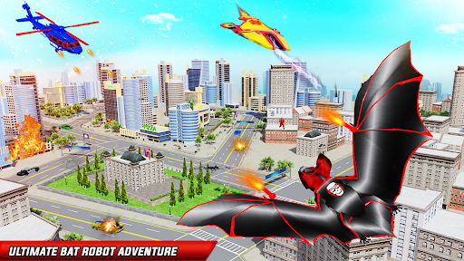 Flying Bat Robot Bike Game - Image screenshot of android app