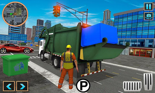 Garbage Truck Simulator Driver - Gameplay image of android game