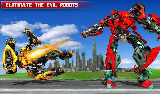 Fire Truck Robot Car Game - Gameplay image of android game