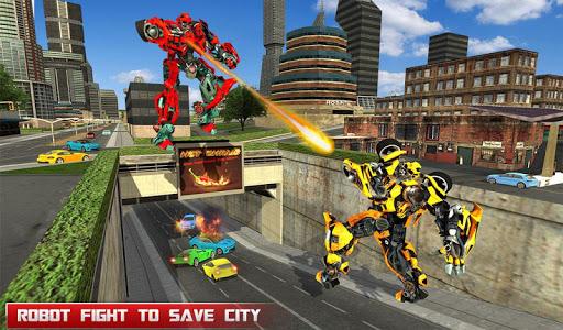 Fire Truck Robot Car Game - Gameplay image of android game