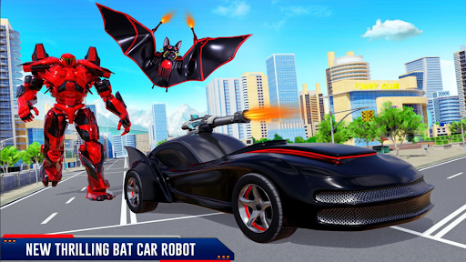 Bat Robot Car Transform Game - Gameplay image of android game
