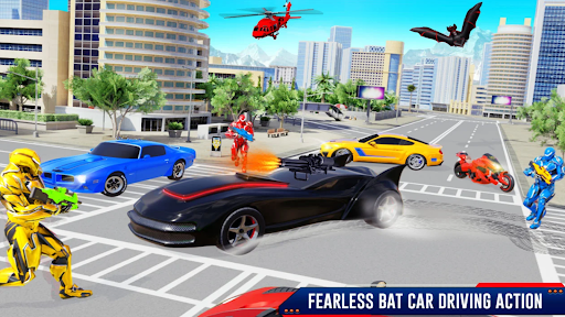 Bat Robot Car Transform Game - Gameplay image of android game