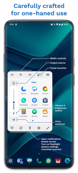 Edge Card Launcher: Side Panel - عکس برنامه موبایلی اندروید