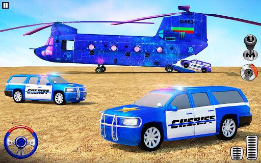 US police Cars Transport truck - Gameplay image of android game
