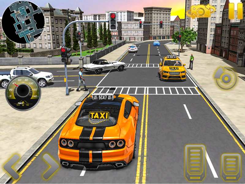 Real Taxi Simulator：Taxi Game - Gameplay image of android game